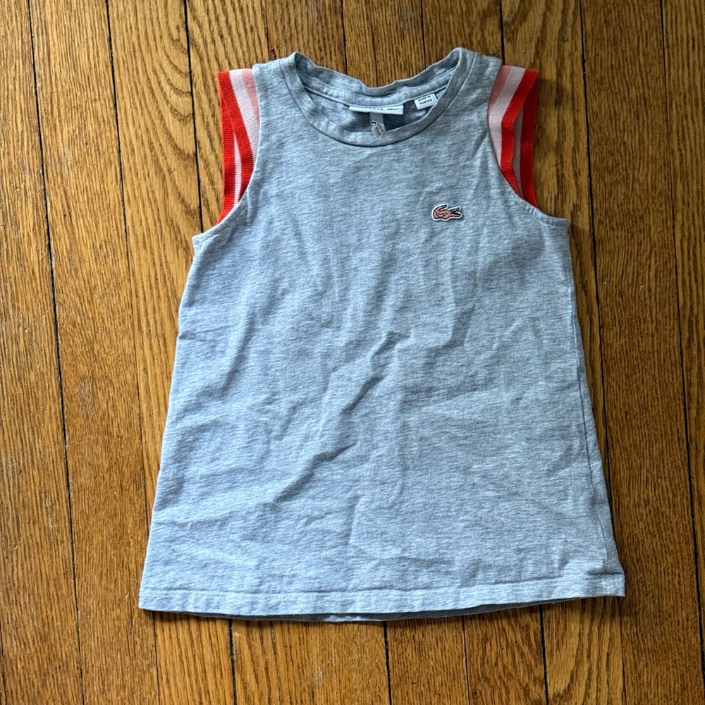 Lacoste Kids Gray Tank Top - Size 4